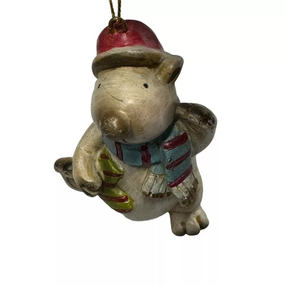 Christmas Polar Bear Ornament with Scarf & Hat Holiday Tree Décor Gift - Picture 5 of 5